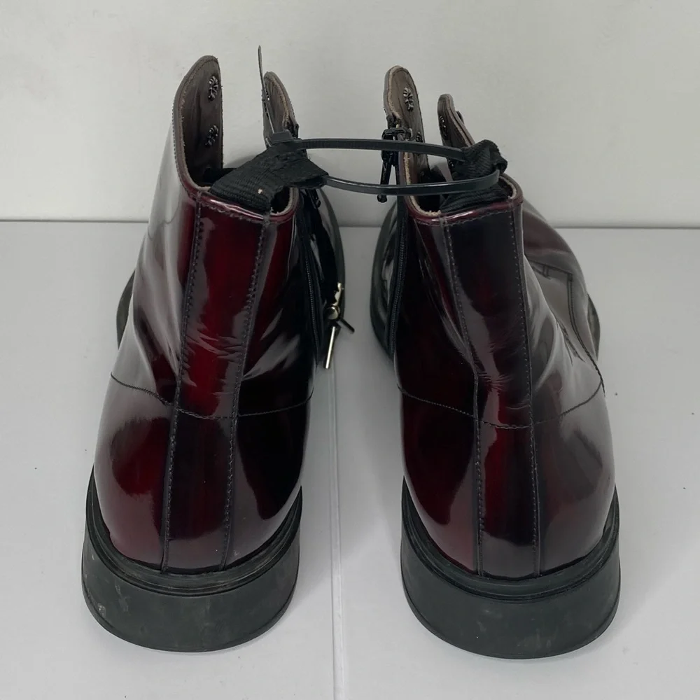 BOEMOS Men's Italian Burgundy Boots